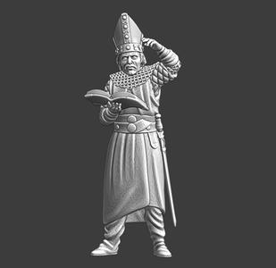 Medieval bishop reading book