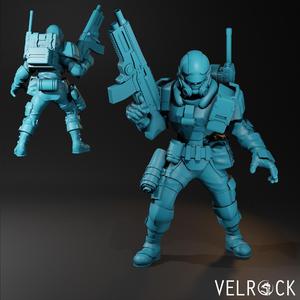 Tempest Guardsman Rifleman 4 (Male) (PRESUPPORRTED)
