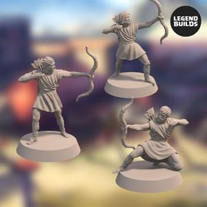 Bowmen of Mios Bundle (3 unique miniatures) – 3D printable miniature – STL file