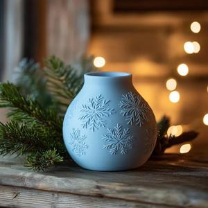 Let It Snow Vase