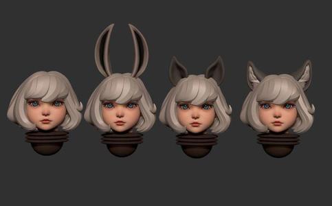 Space nuns anime heads – 46 heads