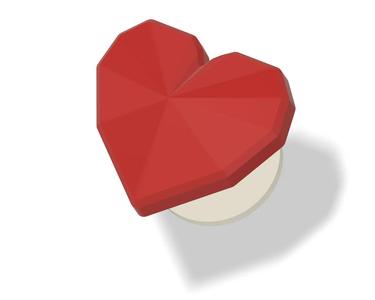 Lapel Pins – The Low Poly Heart – Crocs Clogs Compatible Charms