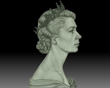 Queen Elizabeth II coin portrait