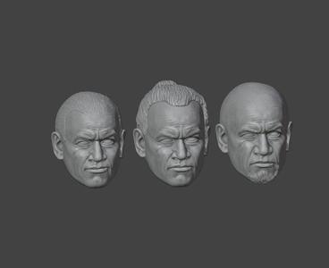 One-Twelfth Scale Clone Heads Rex Tup and Fives 3D Print Files