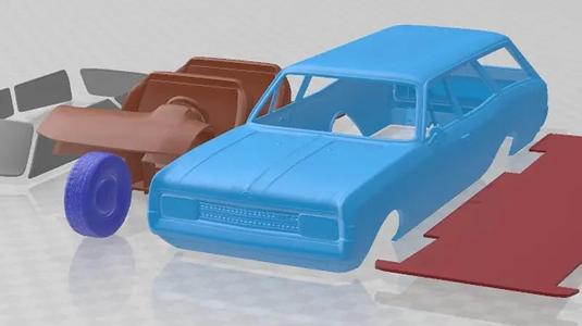 Opel Rekord Wagon 1967 Printable Car