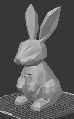Low poly Easter bunny sculpture