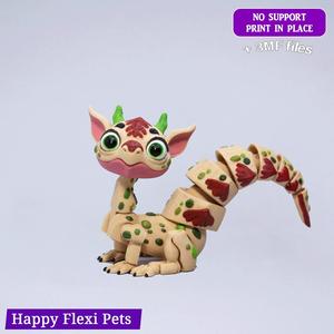 Elcid the cute baby Dragon articulated flexi toy (STL & 3MF)