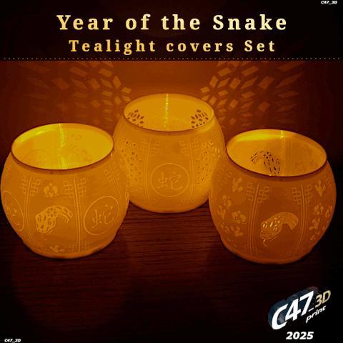 Year of the Snake - Tealight Covers