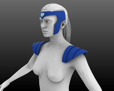 Jean Grey Comic Headpiece and Shoulder armor