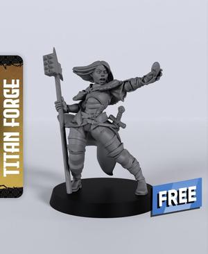 Human Female Cleric – With Free Dragon  – 5e DnD Inspired for RPG and Wargamers