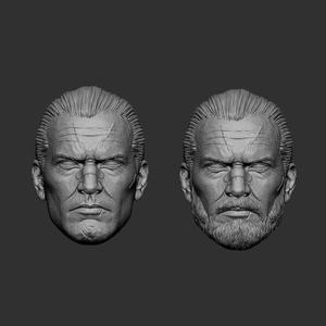 Punisher Head 2 pack 3D print model