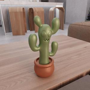 3D Cute Cactus Tree Decor with 3D Stl Files & Cactus Gift, 3D Printing, Cactus Decor, Christmas Decor, 3D Printed Decor, Cactus Art