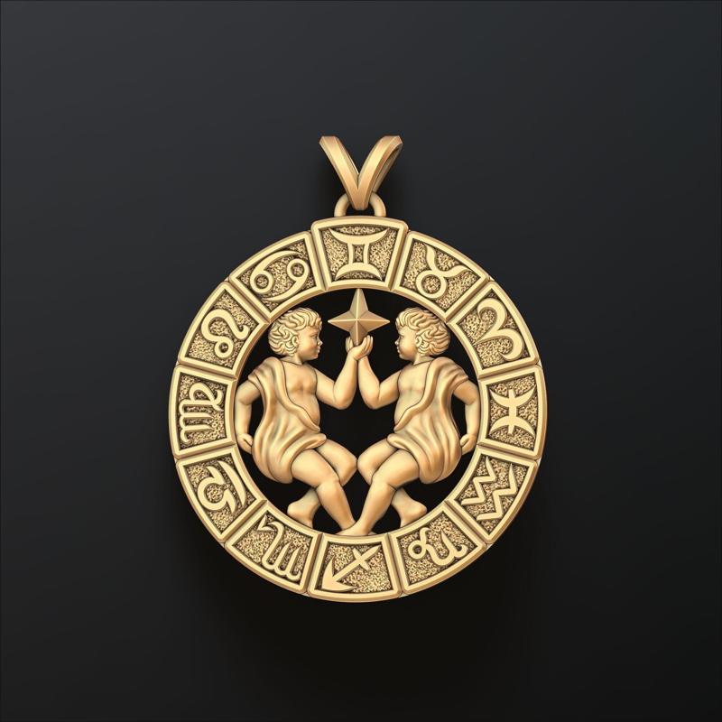 Horoscope Gemini Pendant v2