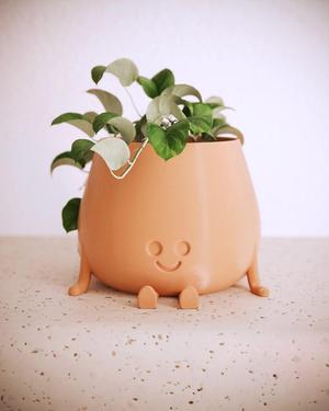 Happy Pot 3D Print Stl File | Stl File For 3D Printers |Home Decor – Digital Download Person, Succulent, Planter, decor, magic, fun.