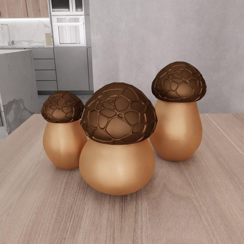 3D Mushroom Boxes Gift For Girlfriend as Stl File & Mini Box, Decorative Box, Storage Box, Mushroom Decor, Jewelry Box, Mushroom Art