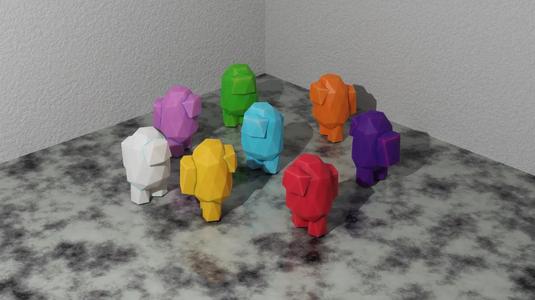 Low Poly Among Us Figurine