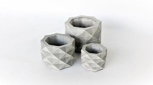 Geometric Concrete Pot Mold