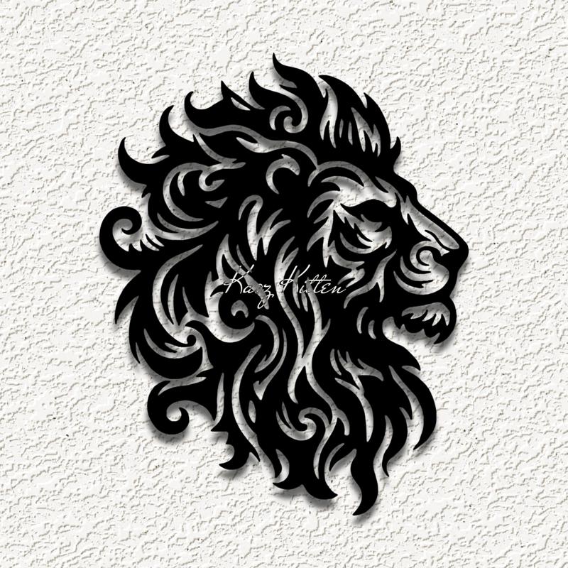 tribal lions head WALL ART HOME DECOR