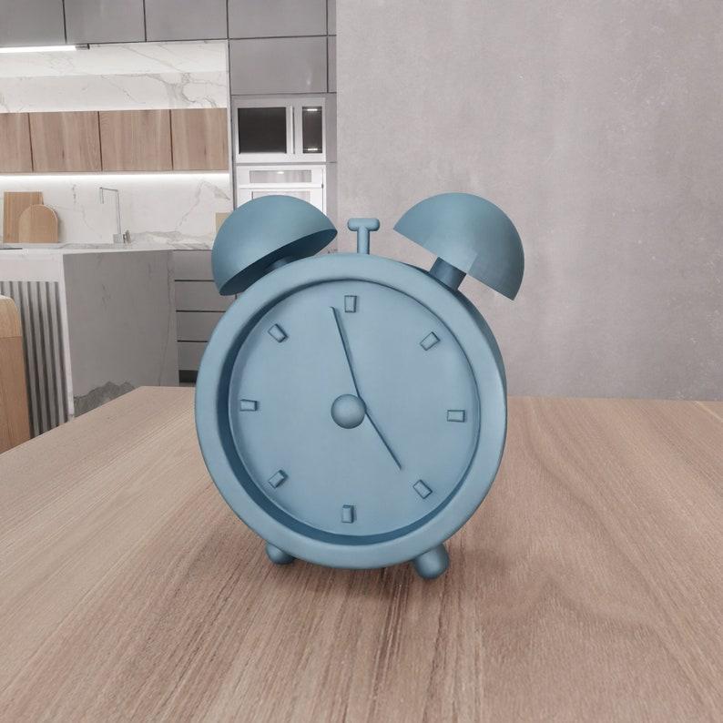 3D Alarm Clock Decor with 3D Stl File & 3D Printing, Office Clock, Desk Clock, Alarm Clock Kids, 3D Printed Decor, Modern Alarm Clock