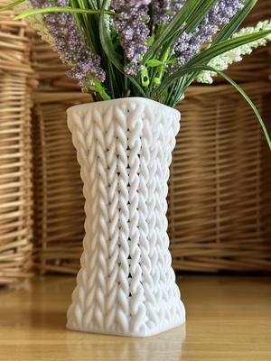 Square Knitted Vase