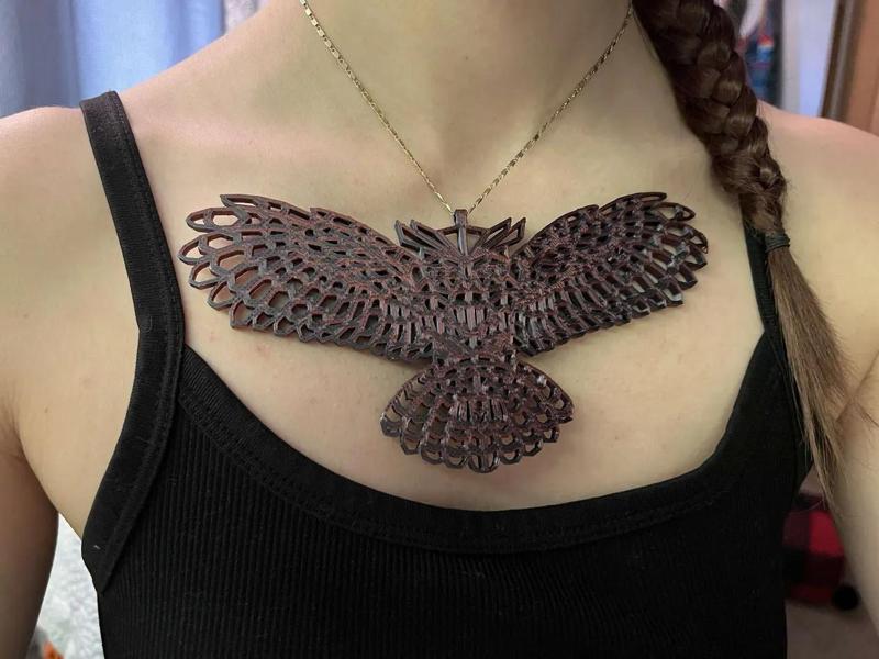 Low Poly Owl Pendant