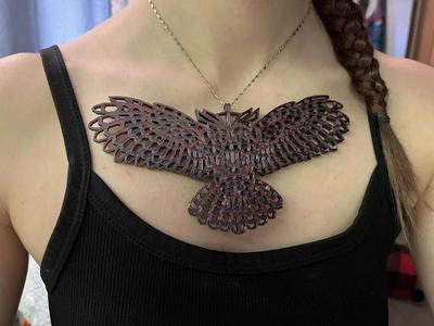 Low Poly Owl Pendant