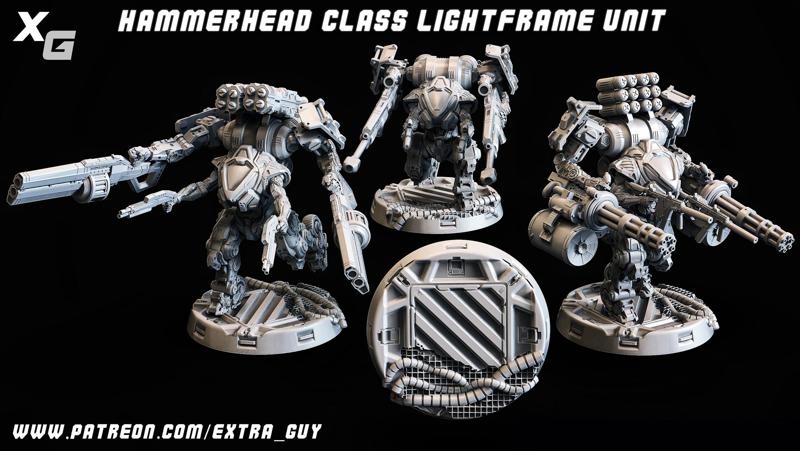 HammerHead Class Light Frame 32mm base 4 Poses