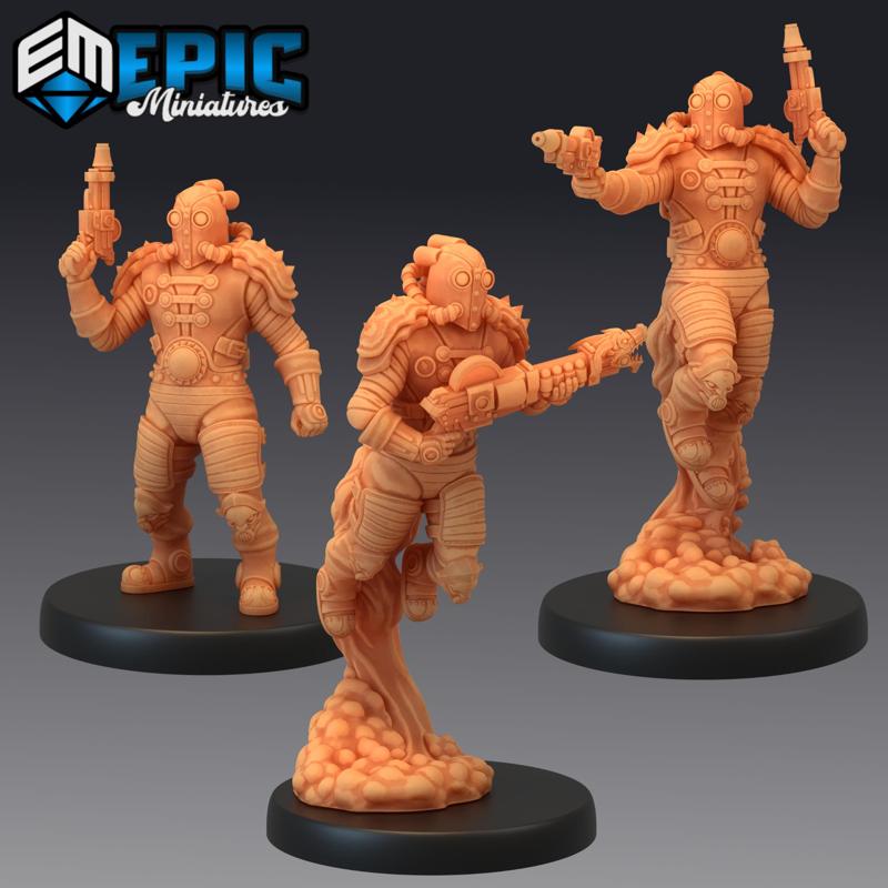 Jetpack Bandit Set / Male Human Soldier / Steampunk Tech Character