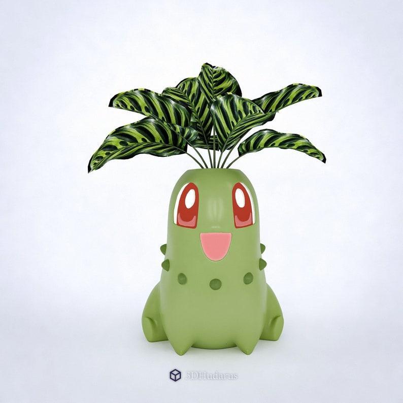 Chikorita Planter 3D Print STL File – Planter 3D Printable STL Model