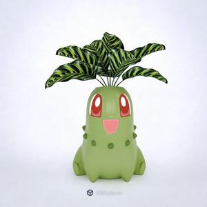 Chikorita Planter 3D Print STL File – Planter 3D Printable STL Model