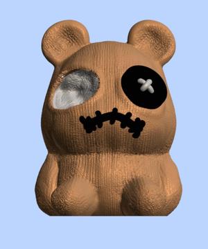 Mardi Gras Voodoo Bear Figurine Black Magic