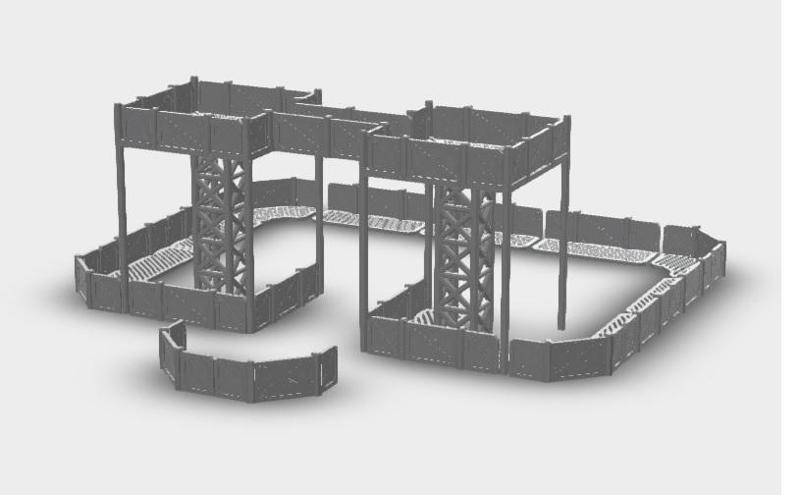 Wargaming compatible Outpost – smal – 28mm