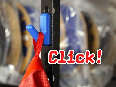 Keyhole Hook with Safety Latch