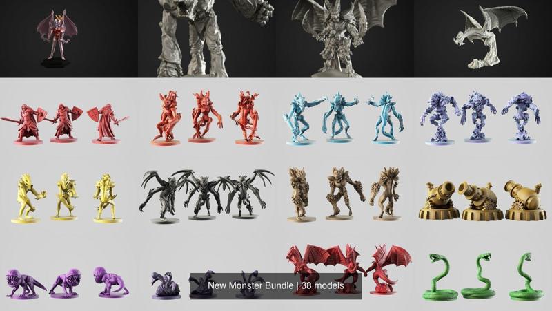 New Monster Bundle 3D Model Collection