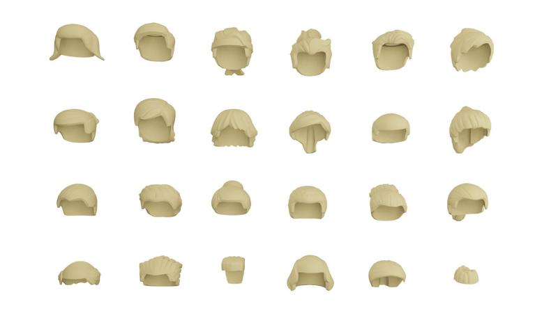 TwindBricks3D – Minifigures Hair pack 10