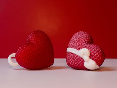 Textured Knit Heart Fidget Toy