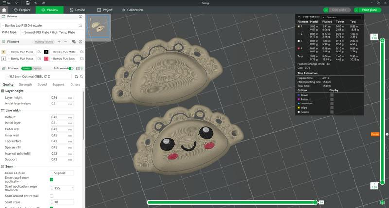 Cute Dumplings Pierogi Fidget Keychain Magnet (Polish Dumpling), Super Toy!