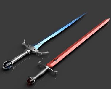Brisingr and Zar-roc Swords – Inheritance Series – Eragon 3D Model Collection