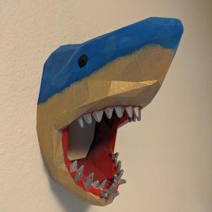 Low-Poly Shark Head For Wall (Large)