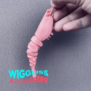 WIGGLISS – Shrimp / articulated toy / 3D model print / sla / pla / STL / OBJ