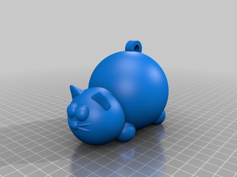 Fat Cat Keychain