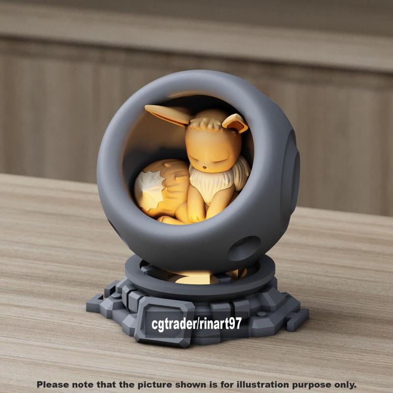 eevee in healing machine pods from pokemon