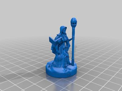 Mage with Tome – 8 Staff Options – Support Free Mini 28mm