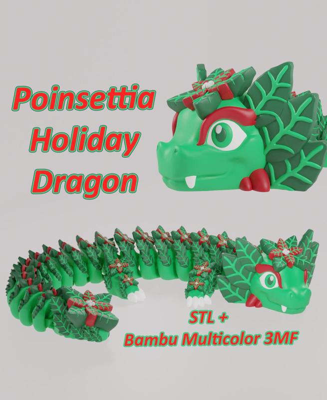 Poinsettia – Articulated Holiday Dragon