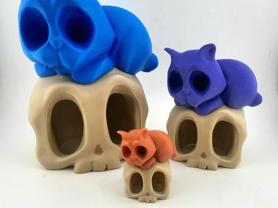 kawaii cat skull sweet cute