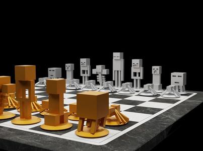 Minecraft Game Characters Chess Set – Different 6 Chess Pieces