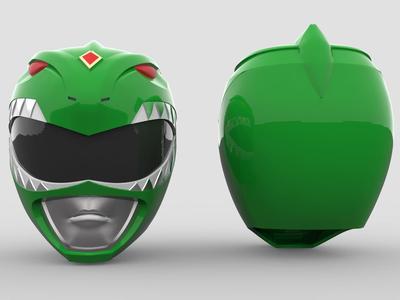 Power Rangers MMPR Green Ranger Helmet and Coin Medal