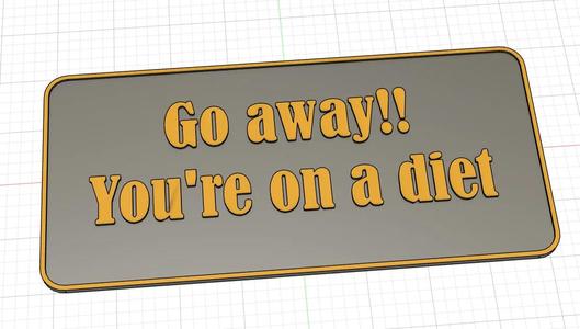 funny motivational diet helper for refrigerator / Cartel motivacional dieta para frigorifico   