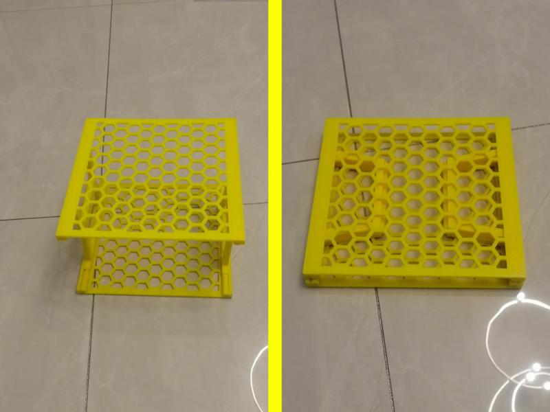 Infinitely Stackable Folding Shoe Rack