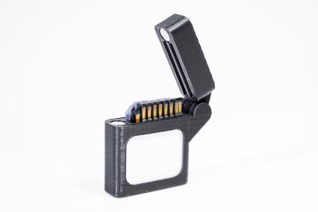 Dual Label SD Card Case - Zippo Style